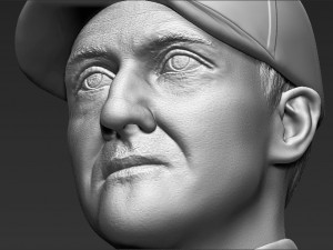 michael schumacher bust 3d printing ready stl obj Modello di stampa 3D