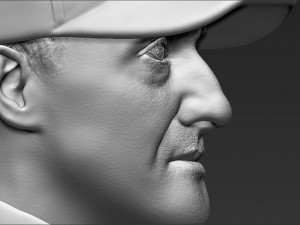 michael schumacher bust 3d printing ready stl obj Modello di stampa 3D