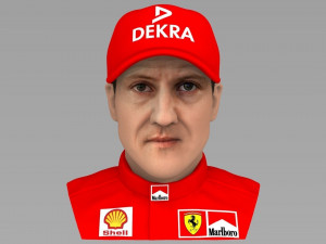 michael schumacher bust ready for full color 3d printing 3D Print Model