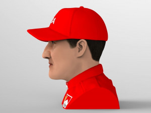 michael schumacher bust ready for full color 3d printing 3D-printmodel
