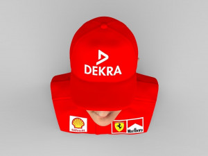 michael schumacher bust ready for full color 3d printing 3D-printmodel