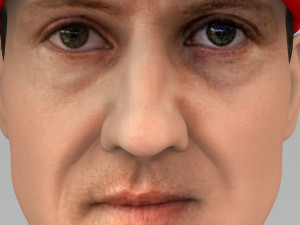 michael schumacher bust ready for full color 3d printing 3D-printmodel