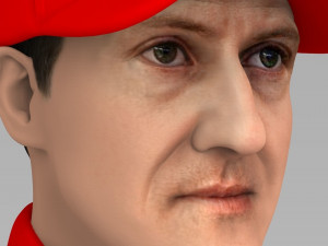 michael schumacher bust ready for full color 3d printing 3D-printmodel