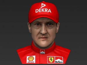 michael schumacher bust ready for full color 3d printing 3D-printmodel