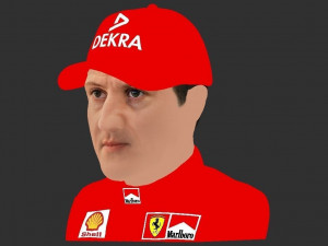 michael schumacher bust ready for full color 3d printing 3D-printmodel