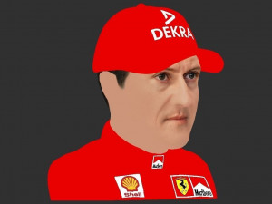 michael schumacher bust ready for full color 3d printing 3D-printmodel
