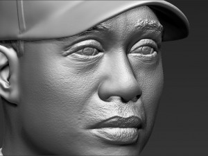 tiger woods bust 3d printing ready stl obj 3D 打印模型