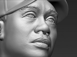 tiger woods bust 3d printing ready stl obj 3D 打印模型