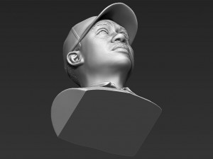 tiger woods bust 3d printing ready stl obj 3D 打印模型