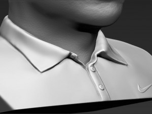 tiger woods bust 3d printing ready stl obj 3D 打印模型