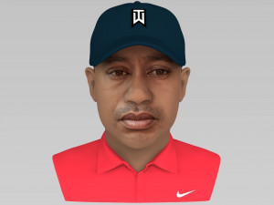 tiger woods bust ready for full color 3d printing Modelo de impresión 3D