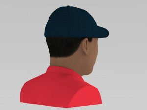 tiger woods bust ready for full color 3d printing 3Dプリントモデル