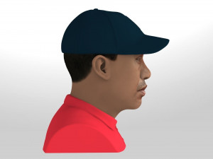 tiger woods bust ready for full color 3d printing 3Dプリントモデル