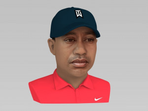 tiger woods bust ready for full color 3d printing 3Dプリントモデル