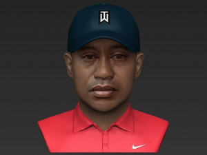 tiger woods bust ready for full color 3d printing 3Dプリントモデル