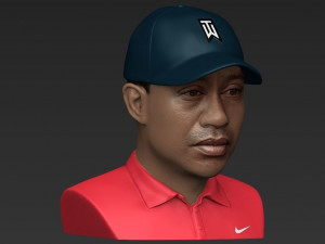 tiger woods bust ready for full color 3d printing 3Dプリントモデル