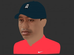 tiger woods bust ready for full color 3d printing 3Dプリントモデル