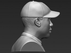 tiger woods bust ready for full color 3d printing 3Dプリントモデル