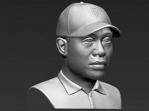 tiger woods bust ready for full color 3d printing 3Dプリントモデル