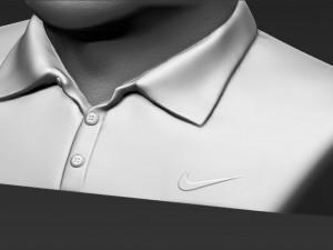 tiger woods bust ready for full color 3d printing 3Dプリントモデル