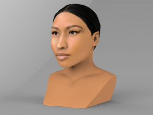 nicki minaj bust ready for full color 3d printing 3Dプリントモデル