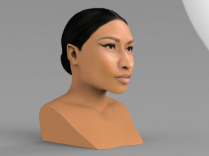 nicki minaj bust ready for full color 3d printing 3Dプリントモデル