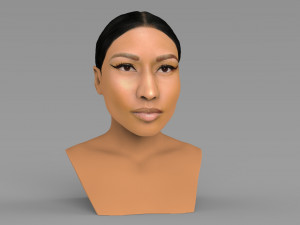 nicki minaj bust ready for full color 3d printing 3Dプリントモデル