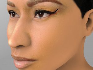 nicki minaj bust ready for full color 3d printing 3Dプリントモデル