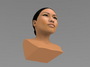 nicki minaj bust ready for full color 3d printing 3Dプリントモデル