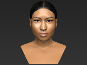 nicki minaj bust ready for full color 3d printing 3Dプリントモデル