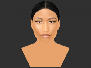 nicki minaj bust ready for full color 3d printing 3Dプリントモデル