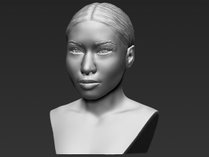 nicki minaj bust ready for full color 3d printing 3Dプリントモデル