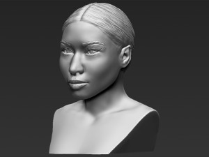nicki minaj bust ready for full color 3d printing 3Dプリントモデル