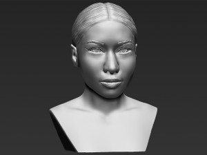 nicki minaj bust ready for full color 3d printing 3Dプリントモデル
