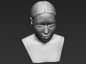 nicki minaj bust ready for full color 3d printing 3Dプリントモデル