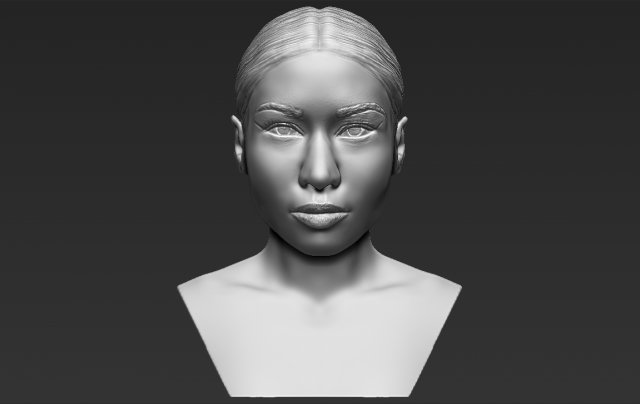 nicki minaj bust 3d printing ready stl obj Modèles 3D en vedette .c4d .max .obj .3ds .fbx .stl .blend 