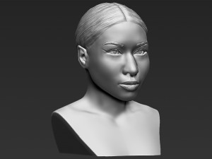 nicki minaj bust 3d printing ready stl obj Modèles 3D en vedette