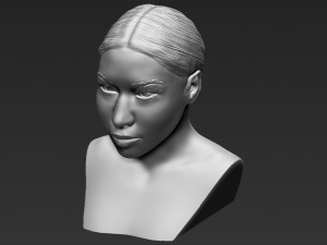 nicki minaj bust 3d printing ready stl obj Modèles 3D en vedette