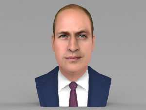 prince william bust ready for full color 3d printing Modelo de Impressão 3D