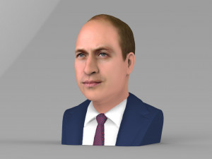 prince william bust ready for full color 3d printing Model Cetak 3D
