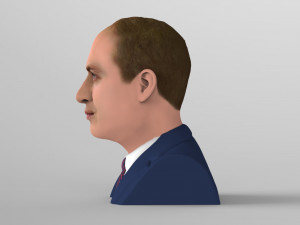 prince william bust ready for full color 3d printing Model Cetak 3D