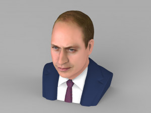 prince william bust ready for full color 3d printing Model Cetak 3D