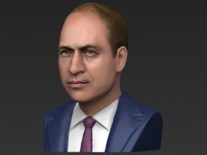 prince william bust ready for full color 3d printing Model Cetak 3D