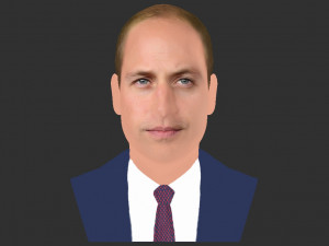 prince william bust ready for full color 3d printing Model Cetak 3D