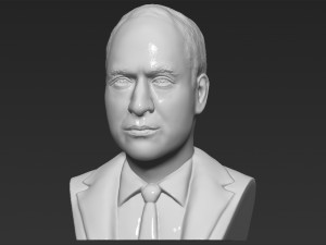 prince william bust ready for full color 3d printing Model Cetak 3D