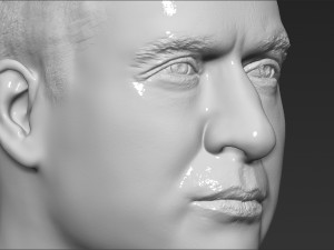 prince william bust ready for full color 3d printing Model Cetak 3D