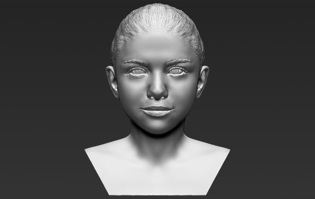 selena gomez bust 3d printing ready stl obj Modello di stampa 3D .c4d .max .obj .3ds .fbx .stl .blend