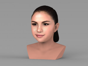 selena gomez bust ready for full color 3d printing Modèles 3D en vedette