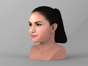 selena gomez bust ready for full color 3d printing Modèles 3D en vedette