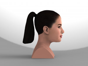 selena gomez bust ready for full color 3d printing Modèles 3D en vedette